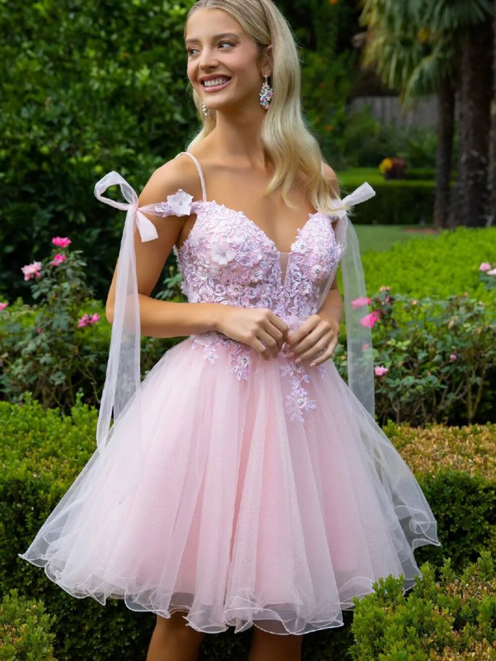 NEW BLUSH Lace & Mesh Evening Gown Floor Length Embellished GS3513